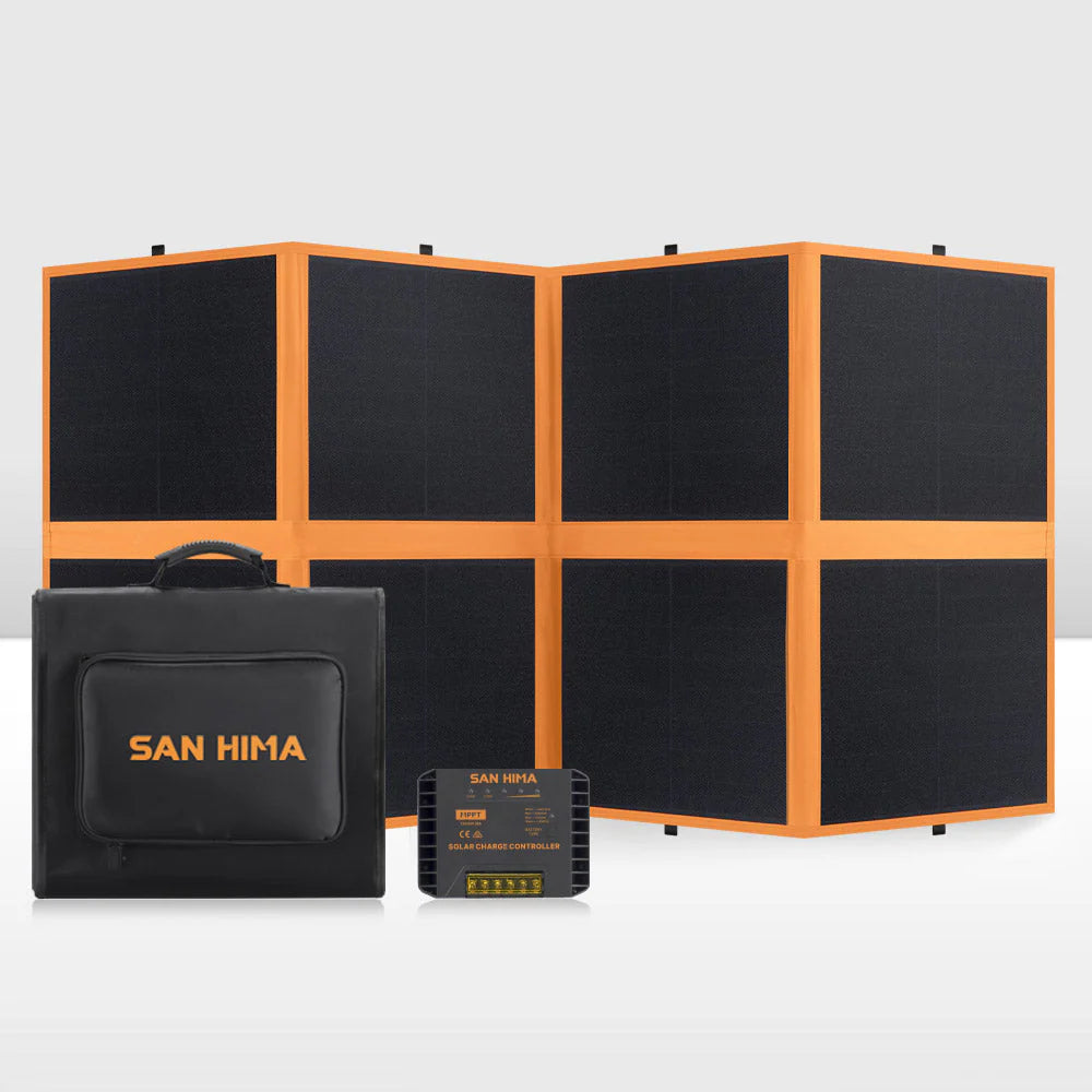 12V 260W Folding Camping Solar Panel Flexible Solar Blanket Kit with Charger
