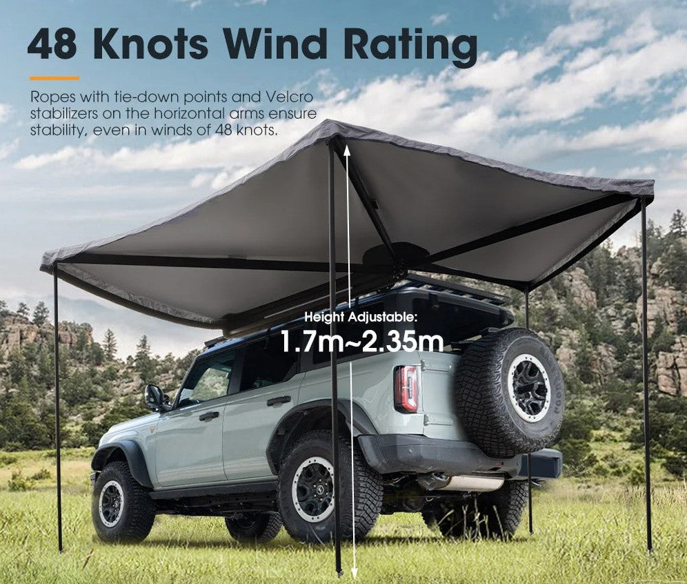 270 Degree Free-Standing Awning 600D Double-Ripstop Oxford 4X4 UPF50+