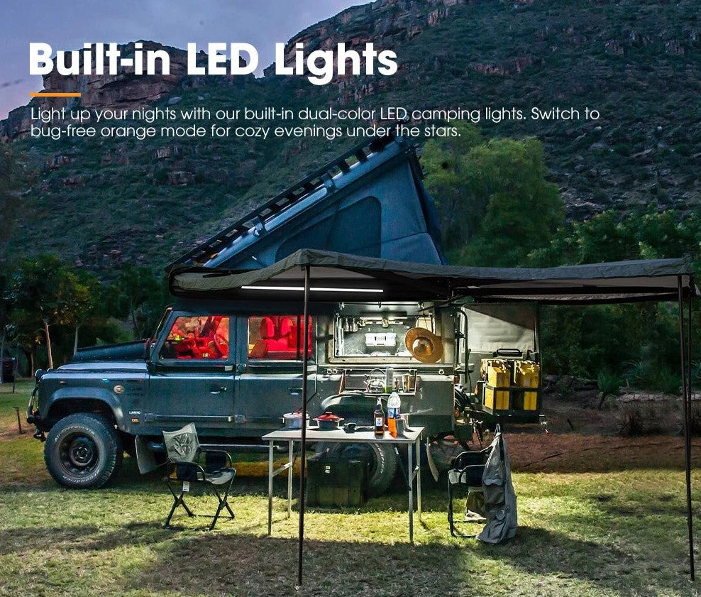 270 Degree Free-Standing Awning 600D Double-Ripstop Oxford 4X4 UPF50+