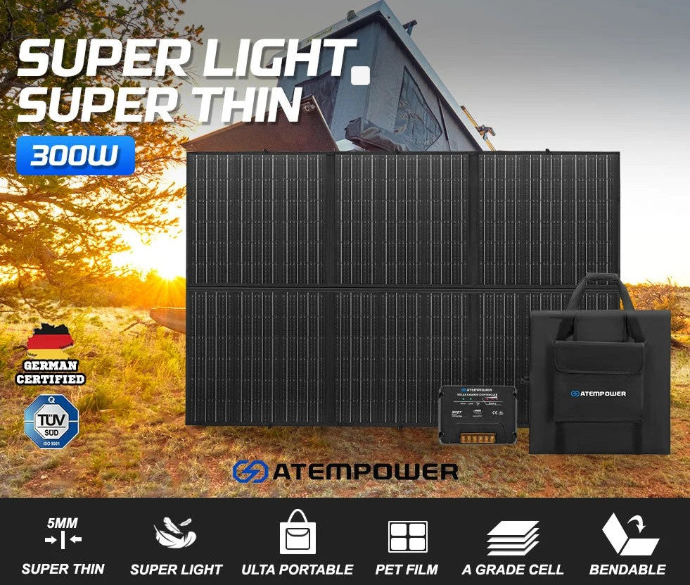 Atem Power 12V 300W Folding Solar Panel Blanket