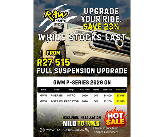GWM P-Series Full Suspension Upgrade Raw4x4