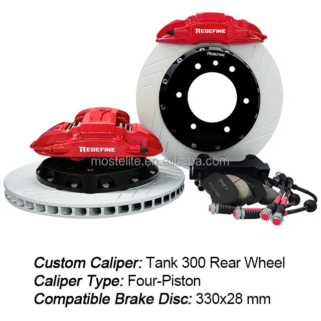 High Performance Pads Disc 6 Piston Front Rear Wheel Brake Caliper Kit for GWM Tank 300 Accessories