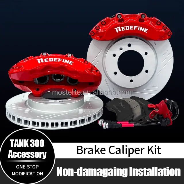 High Performance Pads Disc 6 Piston Front Rear Wheel Brake Caliper Kit for GWM Tank 300 Accessories