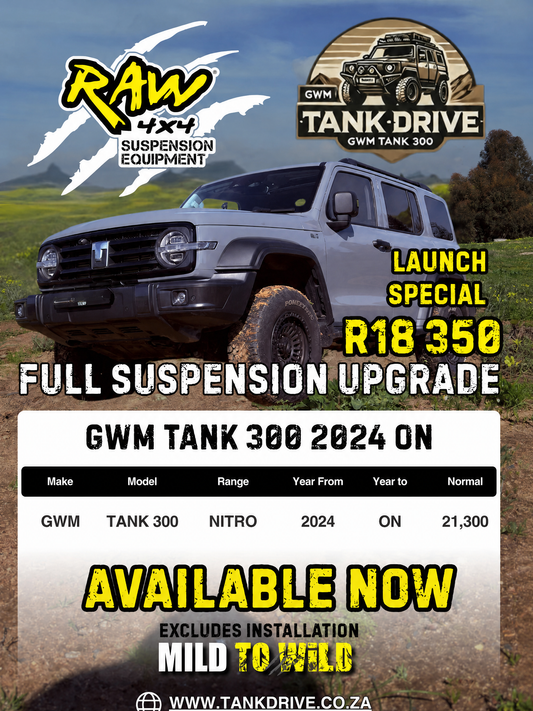 GWM Tank 300 2 inch RAW4x4 Suspension Kit - Available Now!