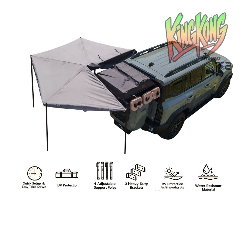Universal Grey 270 Degree Awning for Jetour, GWM TANK 300