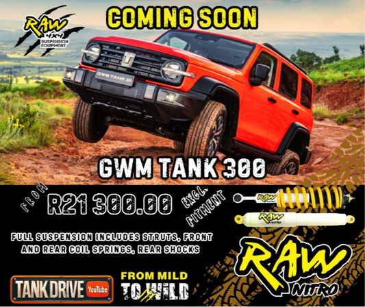 GWM Tank 300 2 inch RAW4x4 Suspension Kit - Coming soon!