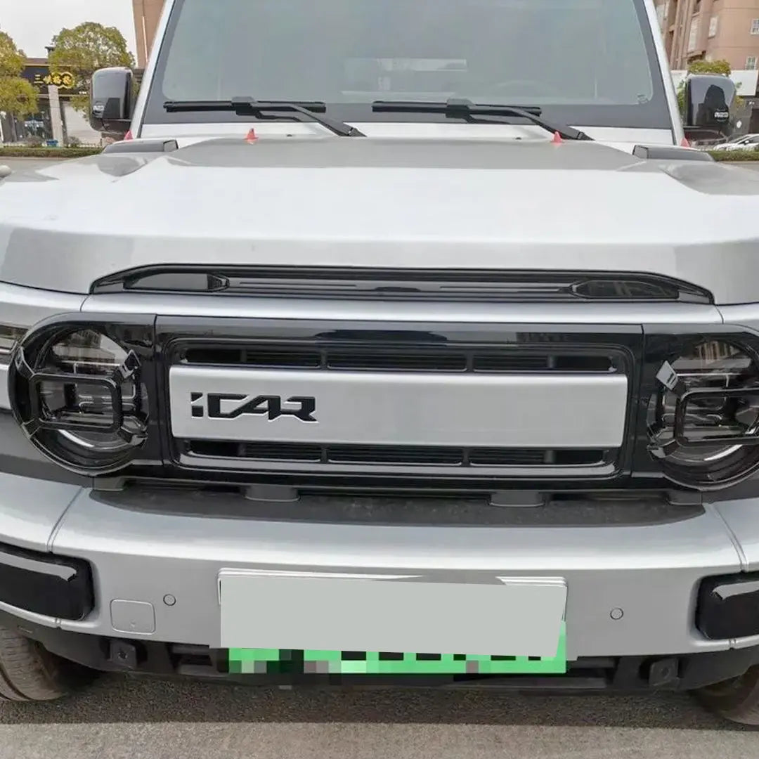 iCAUR V23 Gloss Black Headlight Guard Trim